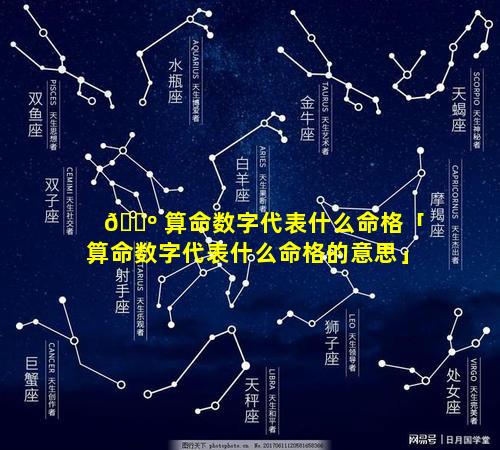 🐺 算命数字代表什么命格「算命数字代表什么命格的意思」